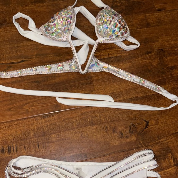 White Rhinestone Bikini Set - Picture 2 of 4